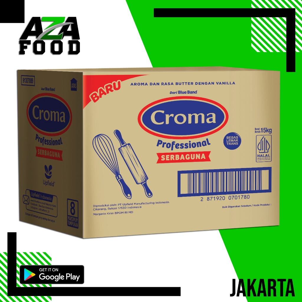 

Blue Band Croma Margarine Aroma Vanilla 15 Kg