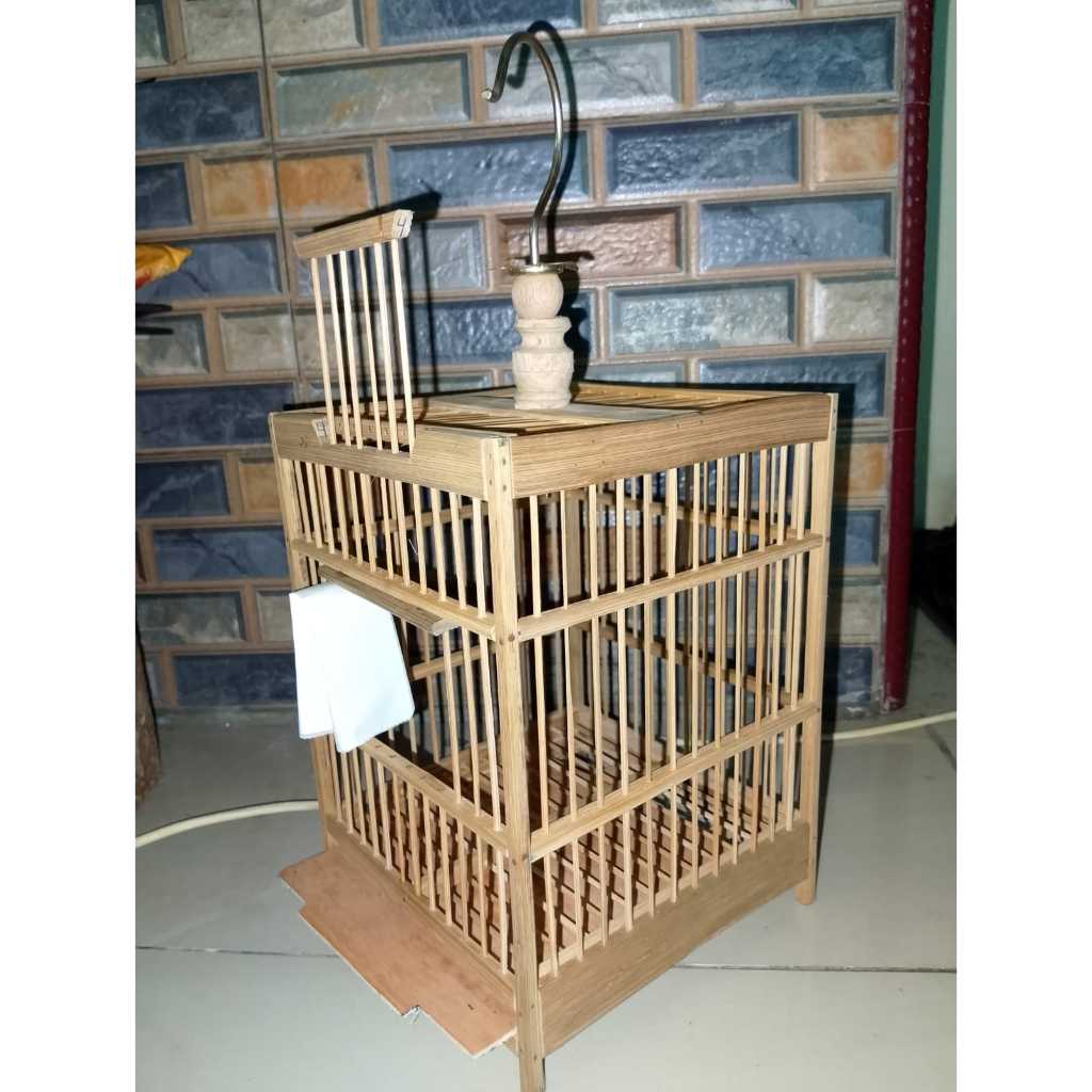 SANGKAR KOTAK BAMBU UNTUK KANDANG BURUNG KECIL SEPERTI PLECI SOGON PRENJAK GLATIK KONIN KOLIBRI