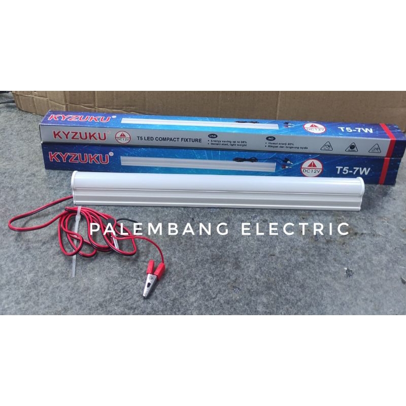 Lampu neon TL T5 LED DC 12 V 7 watt 12 watt / LED tube aki T5