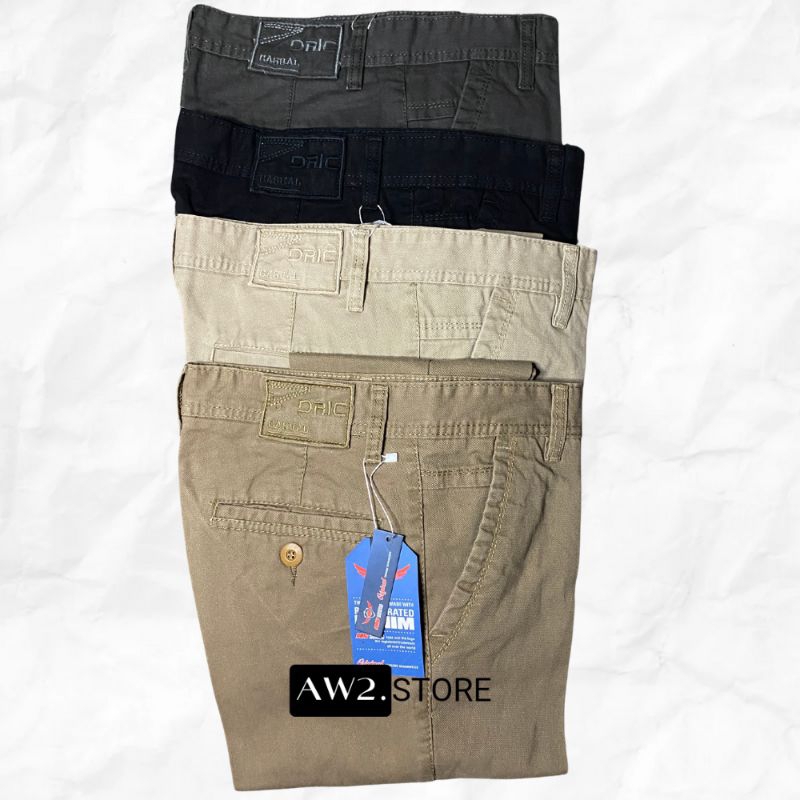 Celana Panjang Pria Chinos Reguler fit Bahan Kanvas Premium Distro Big Size 28 Sampai 44