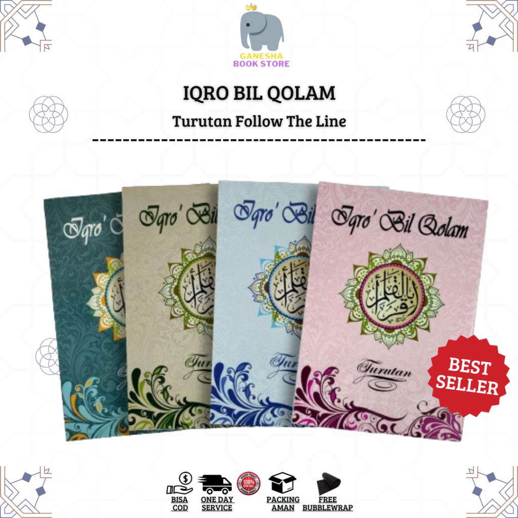 BEST SELLER : Iqro Bil Qolam Turutan Follow The Line - Iqro tulis sendiri