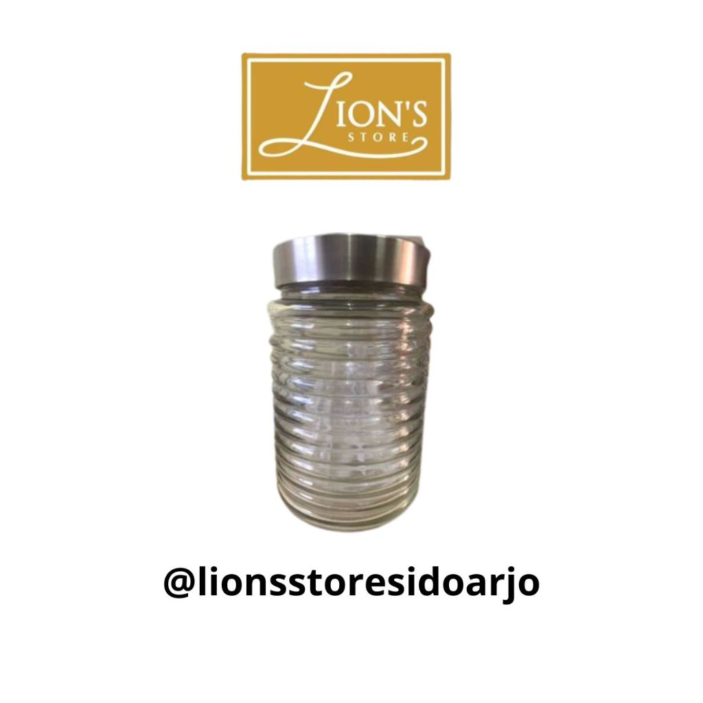 Toples Lebaran 1000ml Kaca Ulir Stoples Beling Nastar Kue Kering Tinggi RTP-175