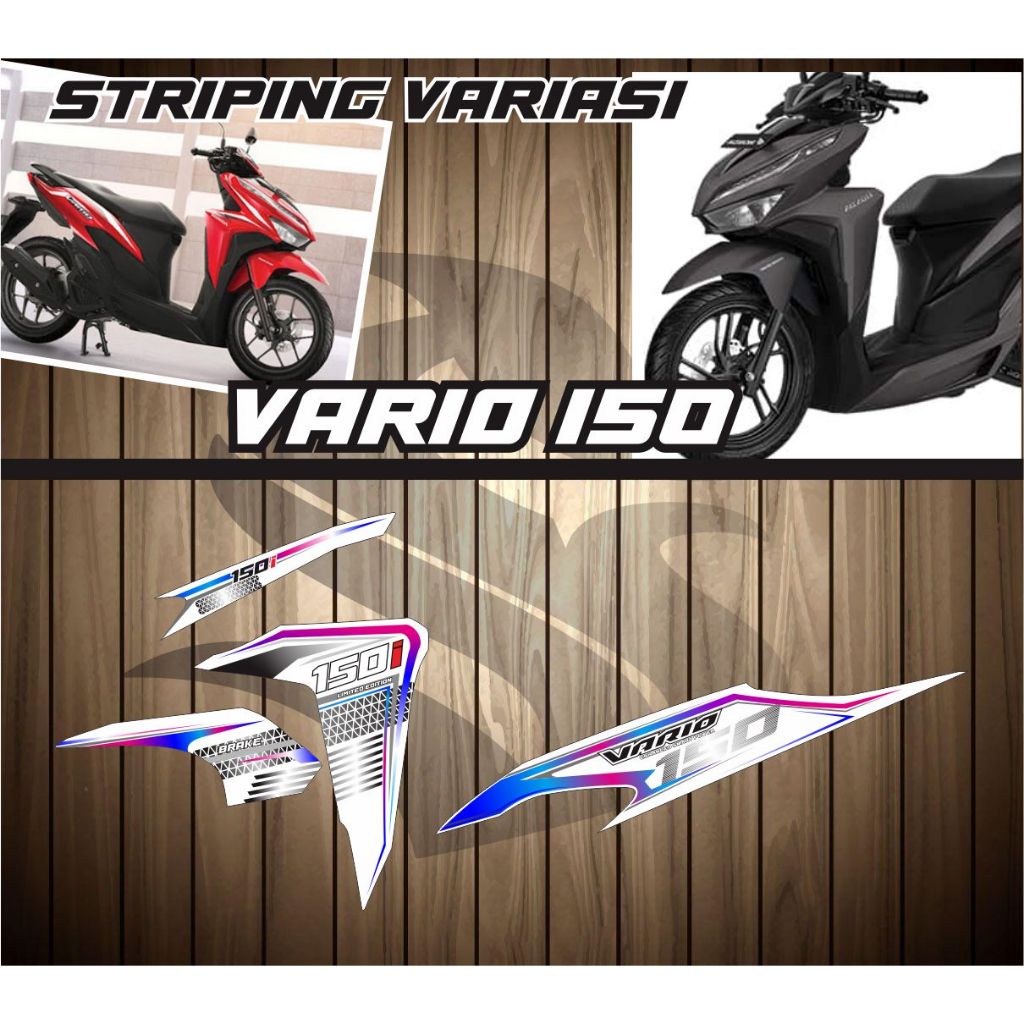 STIKER MOTOR HONDA VARIO 150 / STRIPING HONDA VARIO NEW 150 VARIASI STIKER STRIPING ALL NEW VARIO 150i MOTIF ELEGAN SIMPLE