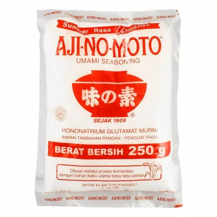 

AJINOMOTO BUMBU PENYEDAP RASA MSG 250GR - KRISTAL HALUS - KRISTAL KASAR - UMAMI SEASONING, MICIN, VETSIN