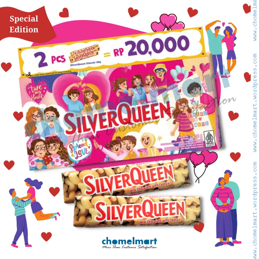 

Coklat Silver Queen Promo Valentine Day 2X58g Limited Edition