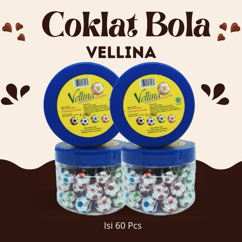 

Vellina Coklat Bola 1 Toples Isi 60 pcs