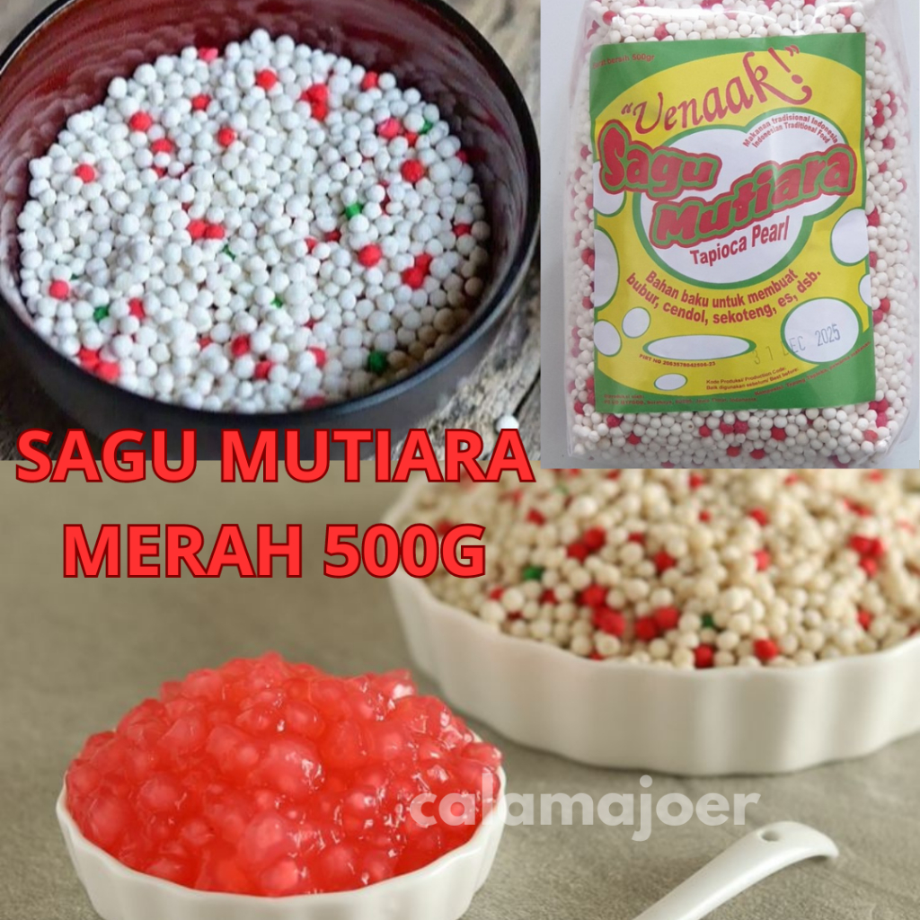 

Sagu Mutiara Cap Uenaak 500gr | MERAH / BUBUR MUTIARA / PACAR CINA BULAT PREMIUM QUALITY