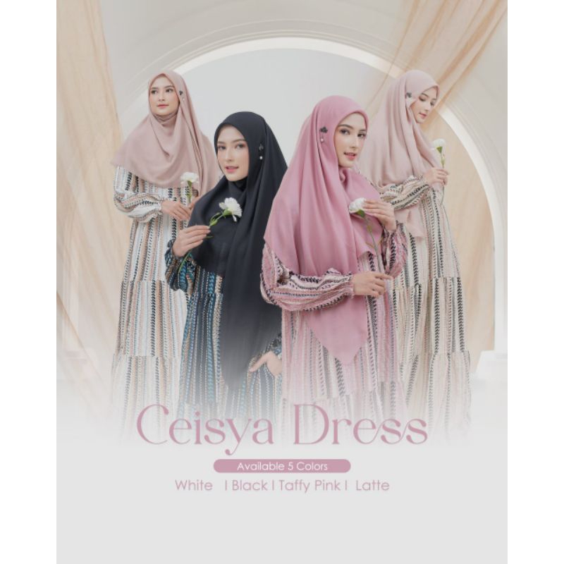 LH. DAILY - CEISYA DRESS (HANYA GAMIS SAJA) BAHAN COTTON CRINKLE MOTIF GARIS-GARIS ORIGINAL BY LIDIA