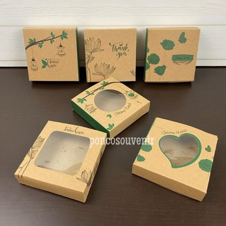 

50 Pcs Box Kemasan Mangkok 9.5 x 9.5 Cm Rustic