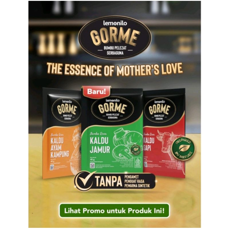 

Lemonilo Gorme 40gr - Bumbu Pelezat Instan Serbaguna Kaldu Jamur / Ayam / Sapi - Pelezat Serbaguna Bumbu Instan Kaldu Instan Non MSG - Penyedap Rasa Non MSG - Bumbu Masak Instan Serbaguna Bumbu Penyedap Rasa Masakan / Pelezat Masakan Tanpa Bahan Pengawet