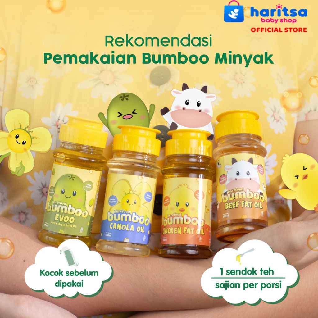 

BUMBOO Minyak - Bahan Alami - Bernutrisi - Sumber Lemak & Omega 3,6,9 - BB Booster -Tanpa Perisa & Pengawet - Tumis atau Topping