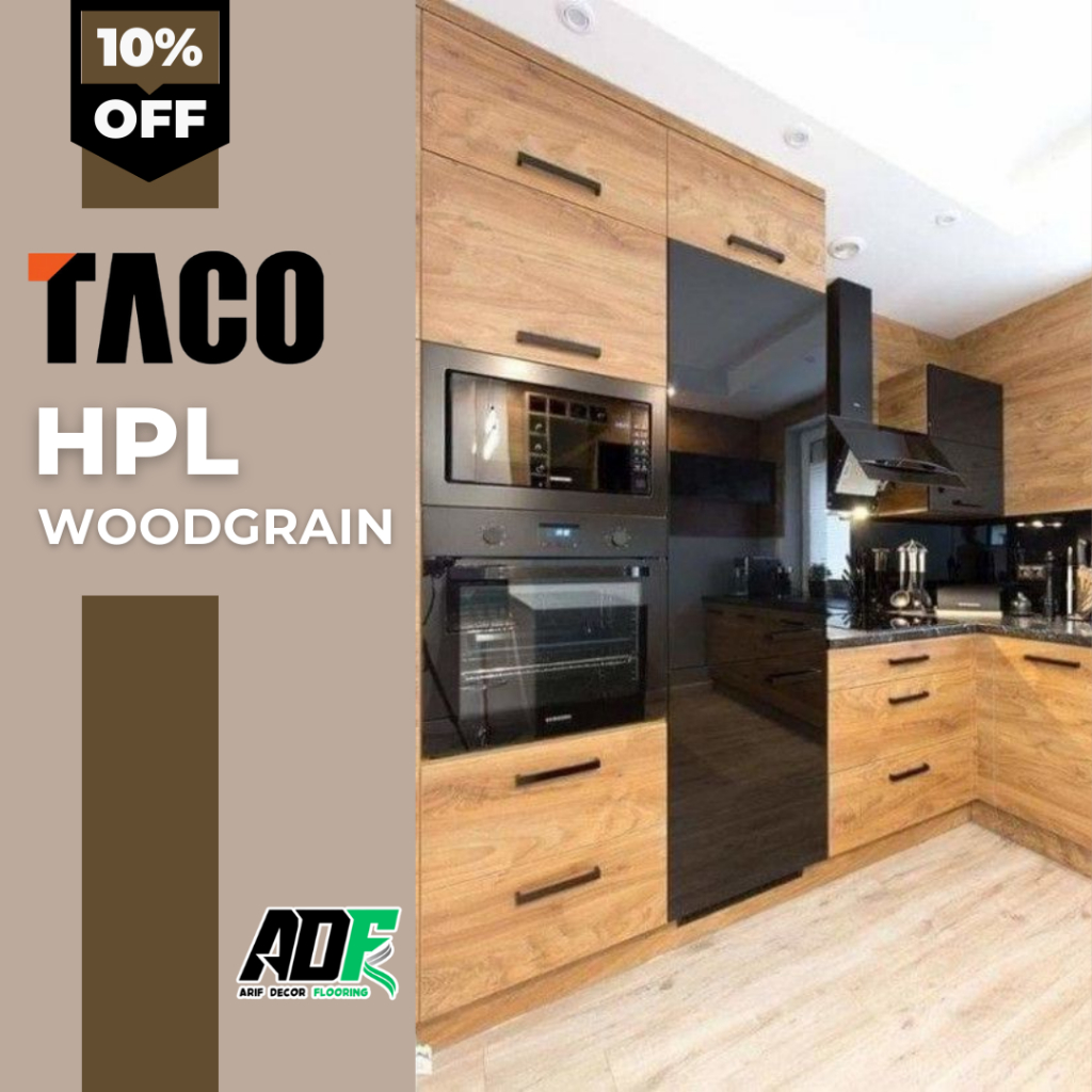 HPL TACO WOODGRAIN Pelapis Kayu Triplek Furniture Meja Lemari
