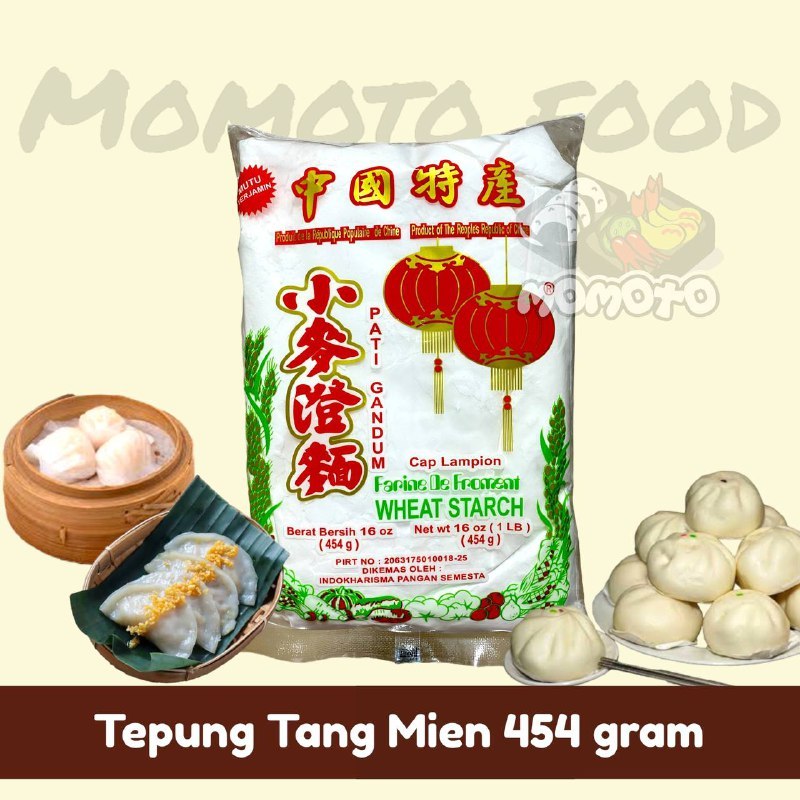 

Tepung Tangmien Cap Lampion 454g / Teng Mien / Tepung Dimsum / Pati Gandum Wheat Starch