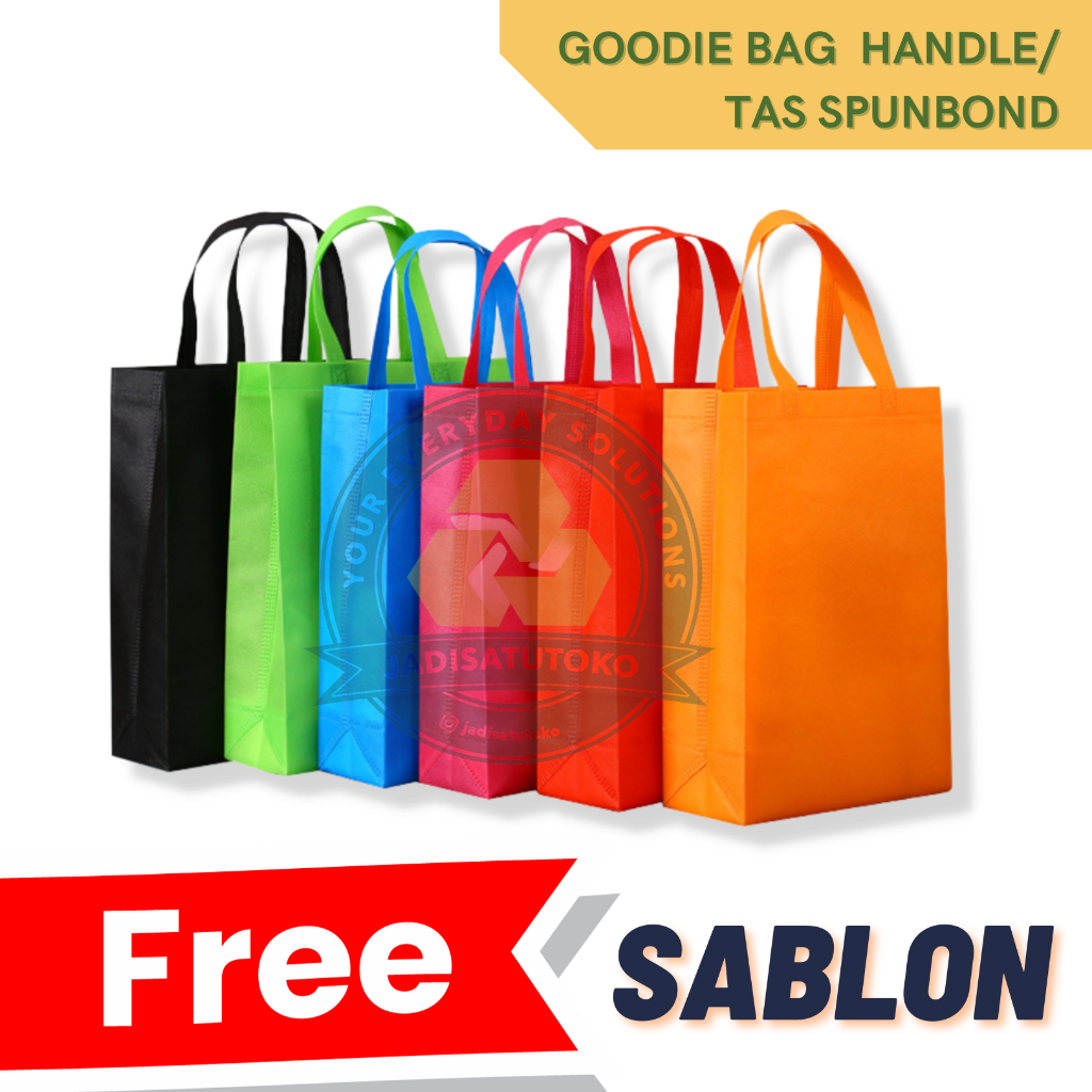 

Goodie Bag Handle / Tas Spunbond / tas Furing GRATIS SABLON