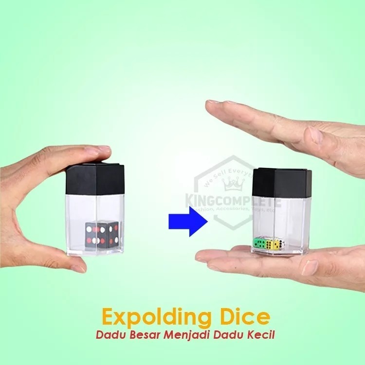 OCEOCE Mainan perlengkapan sulap anak dadu besar menjadi dadu kecil OCEOCE