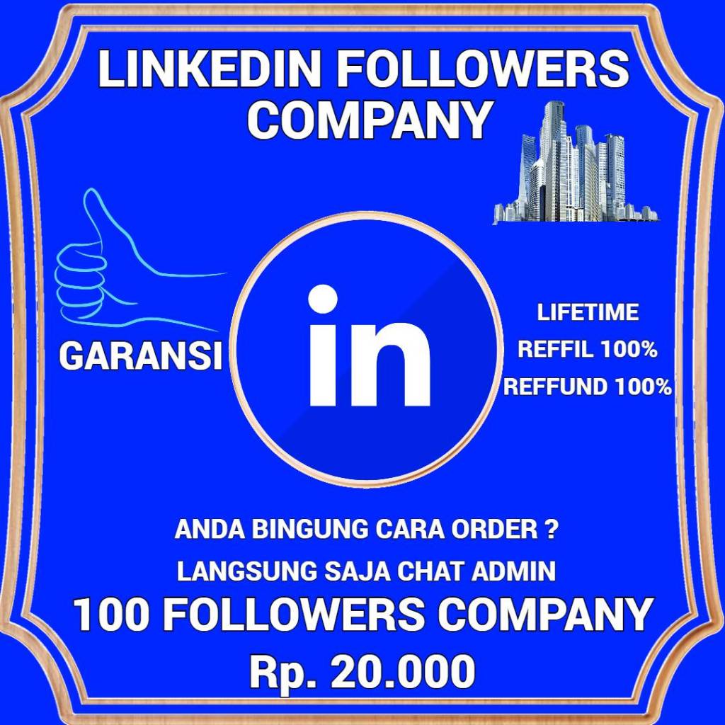 Linkedin followers company only bergaransi