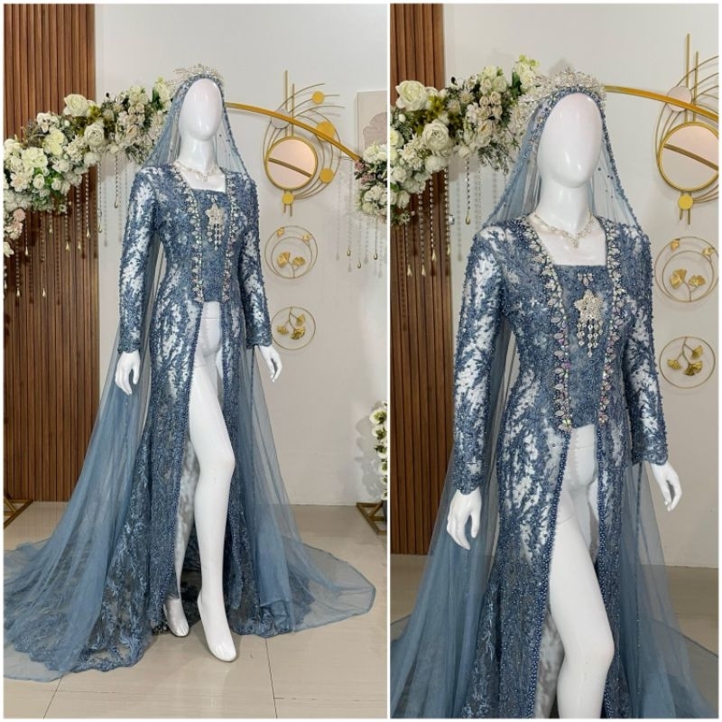 KEBAYA PENGANTIN AKAD NIKAH PAYET MODERN EKLUSIF