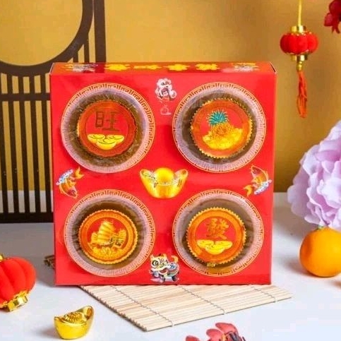 Xiang Xiang kue bakul keranjang cup medan ti kue imlek 4pcs halal ie