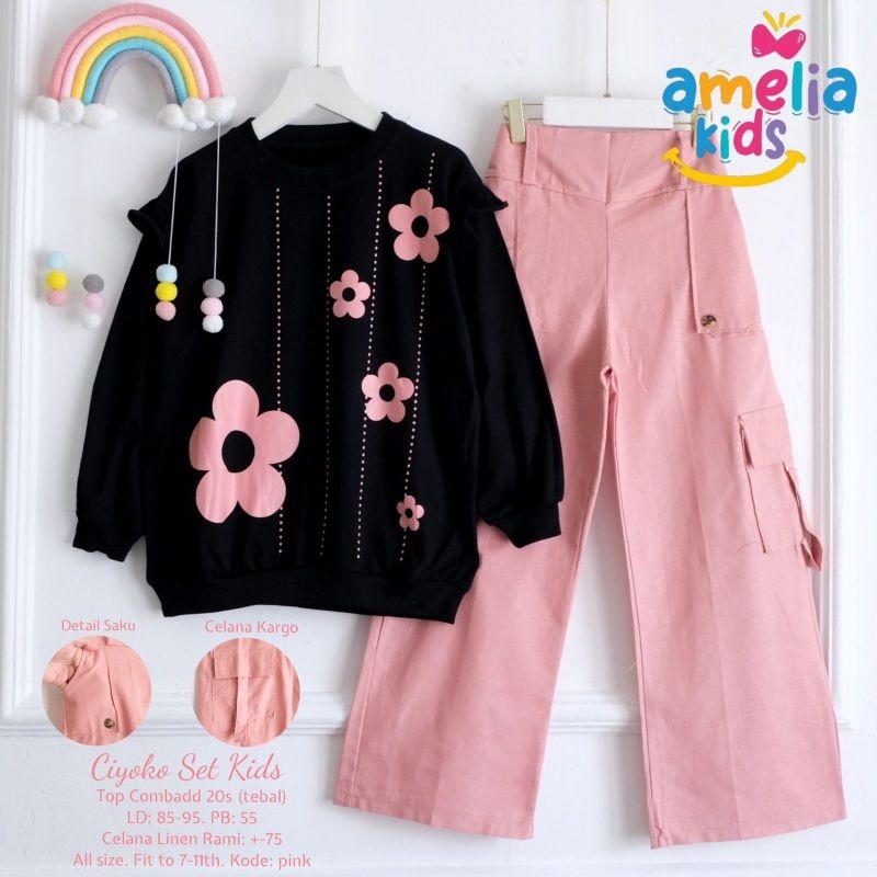 	 (( ONE AET COMBARD MOTIF TERBARU ) CIEKO || CIKOYOKO || RASIDA || NEW DAY SET KIDS BY AMELIA // SETELAN BAJU SWEATER PANJANG DAN CELANA CARGO ANAK // BAJU ANAK USIA 9-13 TAHUN // BAJU ONE SET SABLON MOTIF PREMIUM // BAJU SETELAN BAHAN PREMIUM	