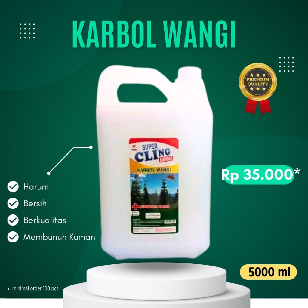 Karbol Wangi Pembunuh Kuman Super Cling 5 Liter