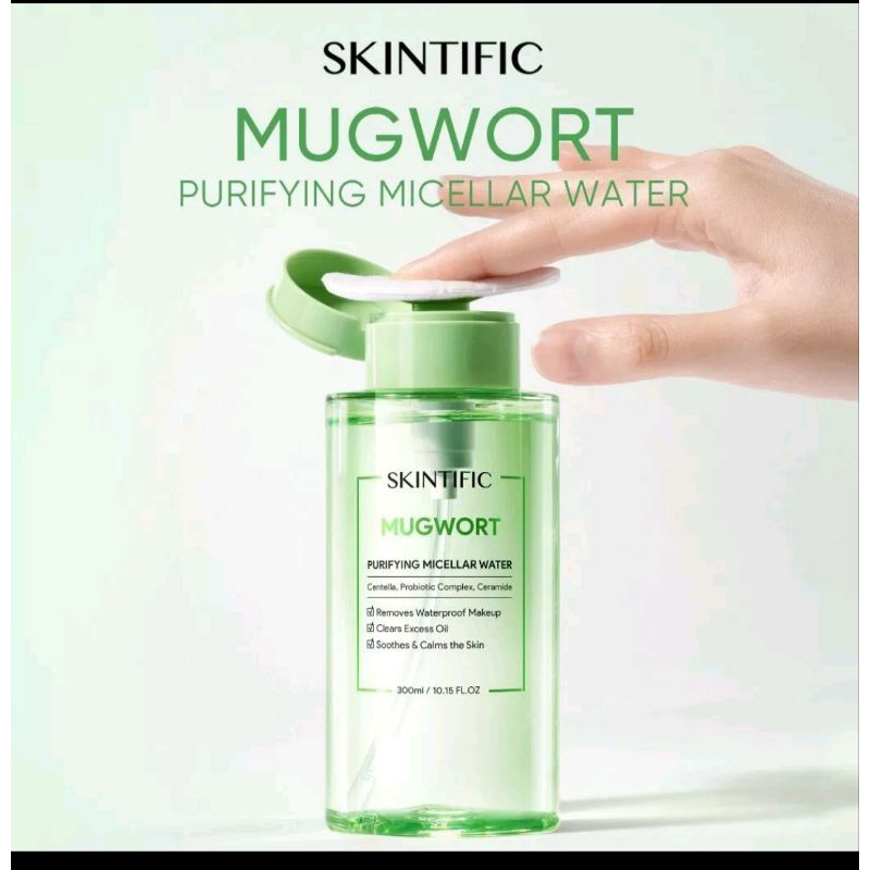 Skintific mugwort purifying micellar water cleansing oil/clean and clear/soothes and calms skin