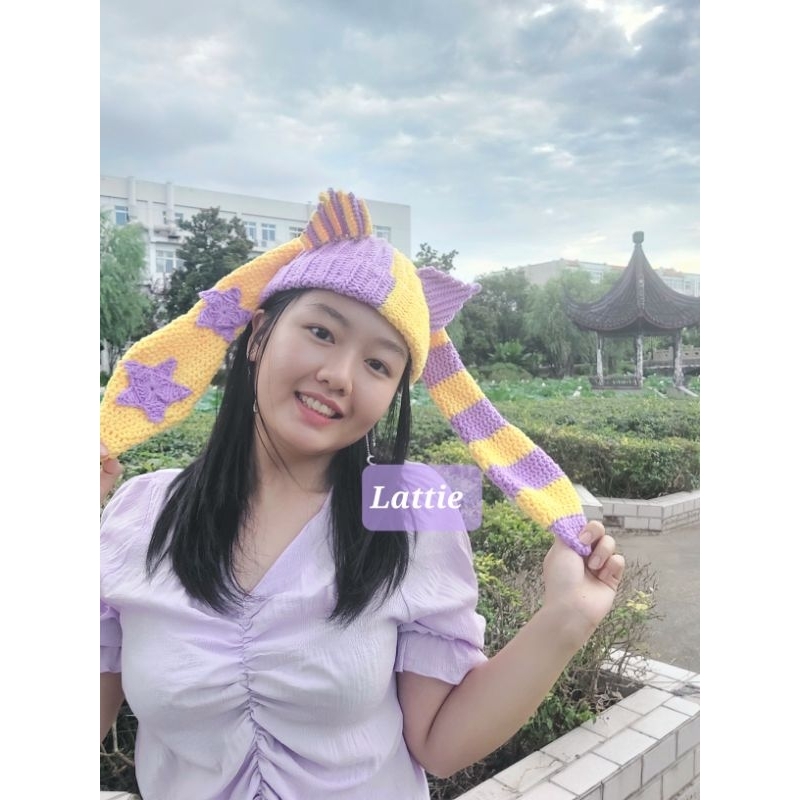 HANDMADE NEW JEANS BUNNY EAR BEANIE HAT/TOPI KELINCI LUCU/TOPI AESTHETIC/KUPLUK KELINCI/AESTHETIC ES