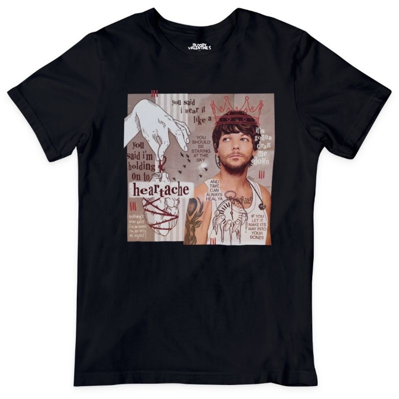 Louis Tomlinson Heartache T-Shirt / Kaos Band Musik Murah POP One Direction Faith in the Future Jaka