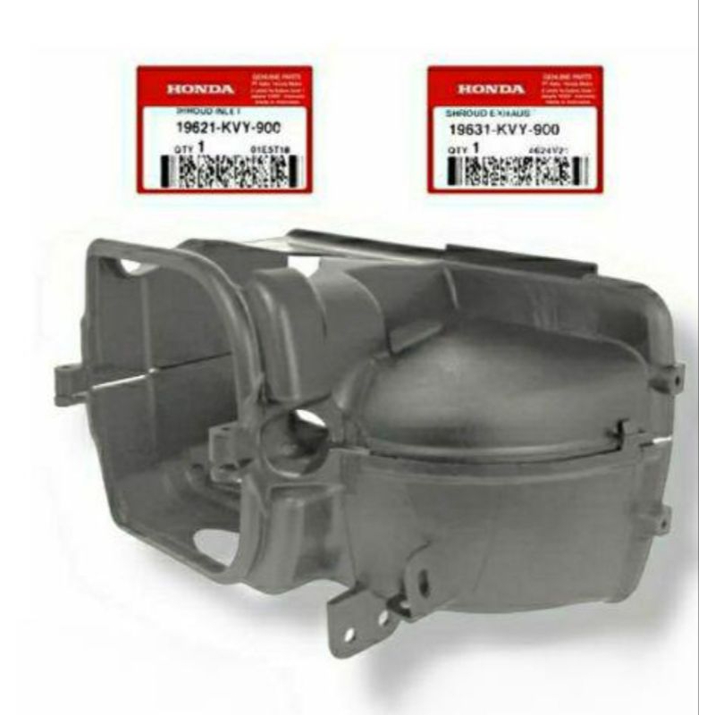 Shroud Ex In Set Cover Blok Mesin Asli AHM Beat Karbu Spacy Karbu