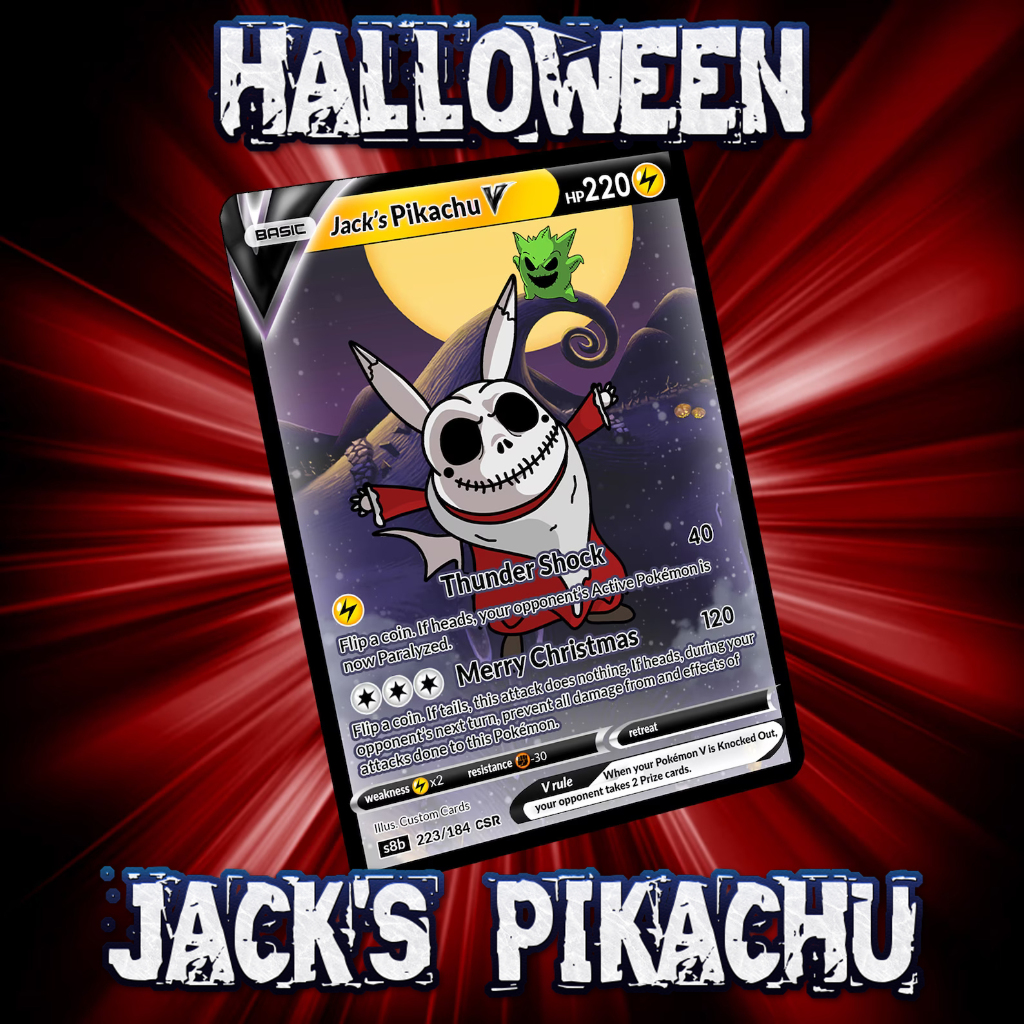 KARTU POKEMON TCG HOLOGRAM SPECIAL (CHRISTMAS) JACK'S PIKACHU