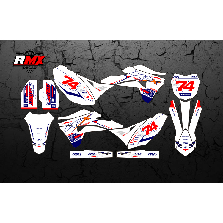 DECAL GORDON FULLBODY (026) DEKAL STIKER KLX GORDON HITAM MERAH, KUNING, HIJAU, BIRU TUA/MUDA, EMAS/