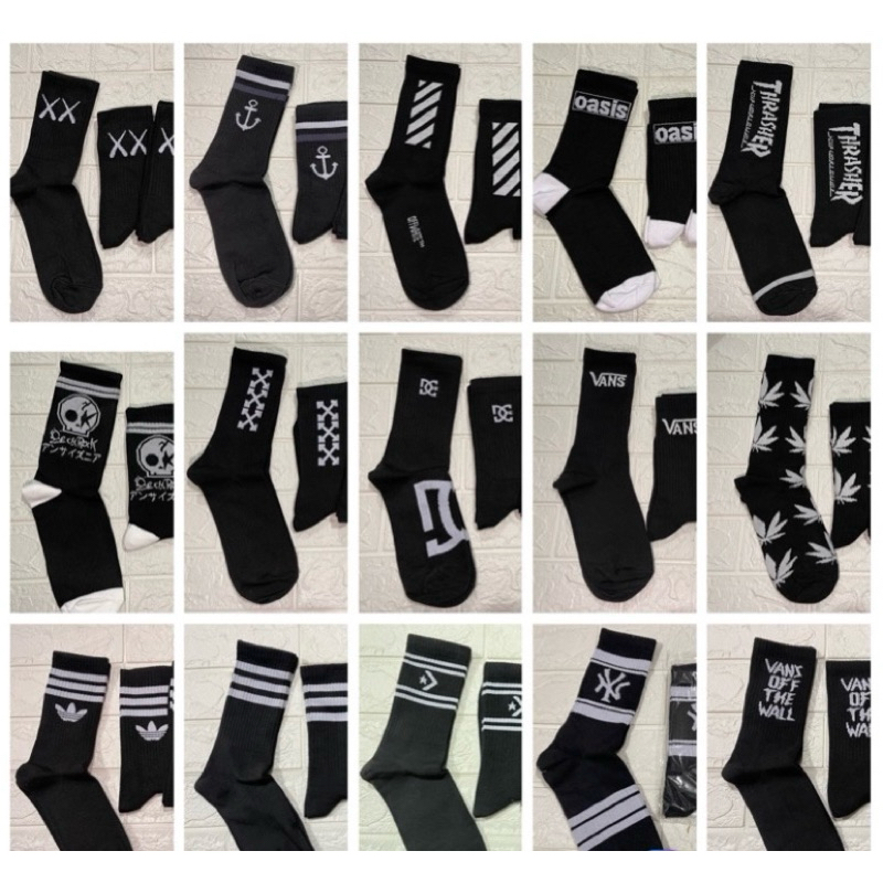 BeMineSMD Kaos Kaki Olahraga Oldschool Style BLACK SERIES PREMIUM Kaoskaki old school AW 1202135 120