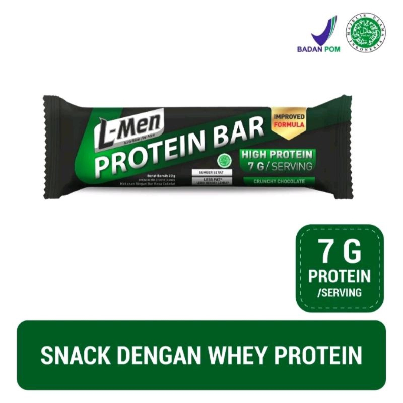 

[ 3 Pcs ] L-Men Crunchy Chocolate Protein Bar 22gr