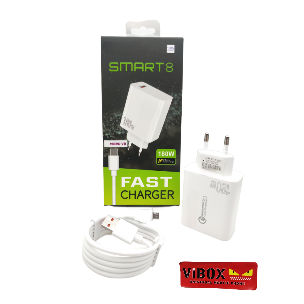 Charger infinix smart8 5G 180W  Support FastCharging kompatible semua hp smartphone android BY.ROBOT