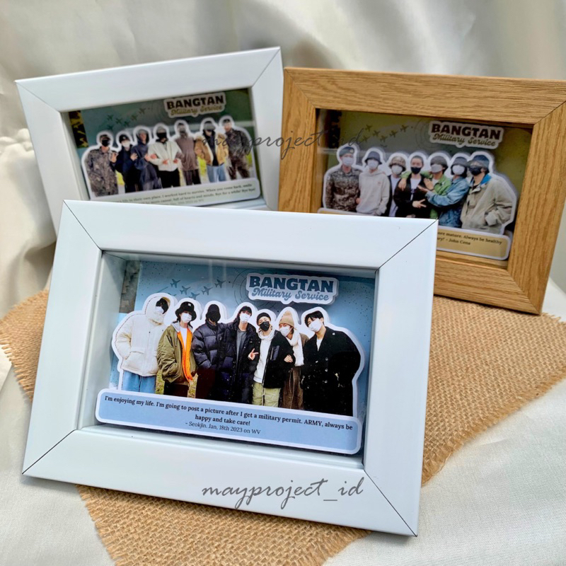 BTS POP UP FRAME 3D Bangtan Military Service OT7 Photo BTS Photo Frame