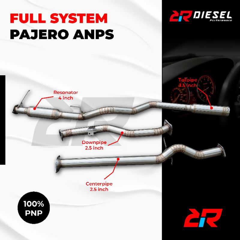 knalpot pajero anps full system all new pajero knalpot fullset pajero