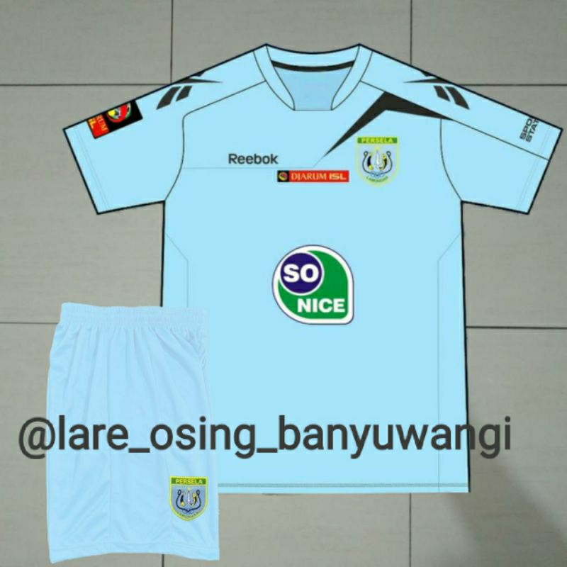 SETELAN DEWASA PERSELA HOME 2010 - 2011 JARUM ISL JERSEY CELANA LAMONGAN PRINTING RETRO