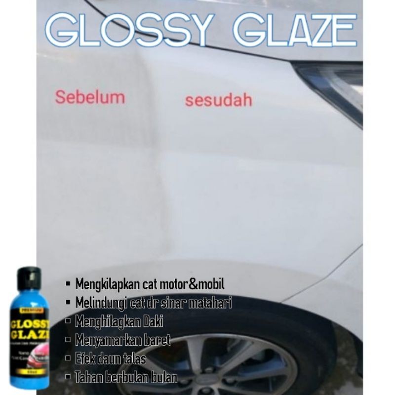 Awet Glossy Glaze Pengkilap Body, Pengkilap Cat Motor & Mobil 50 & 60Ml Kit