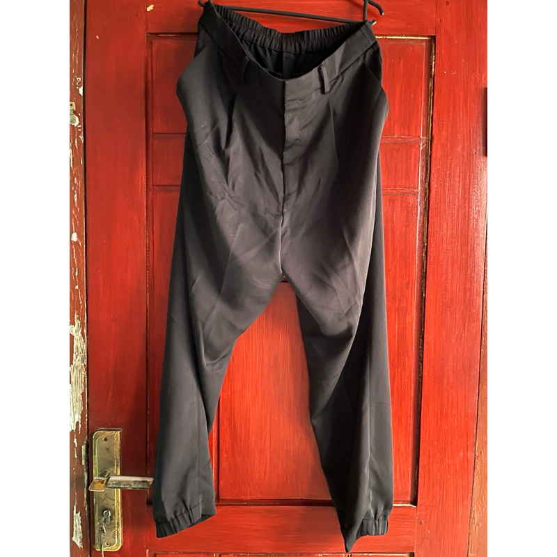 [Preloved Like New] Silfeel Jogger Pants Black XL - Uniqlo