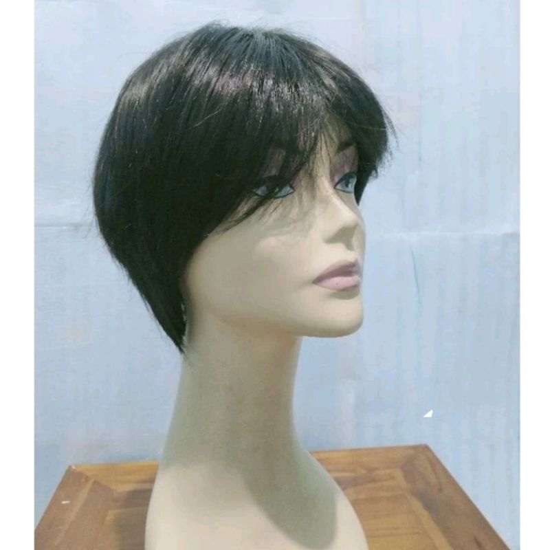 Wig Pria Rambut Pendek Warna Hitam