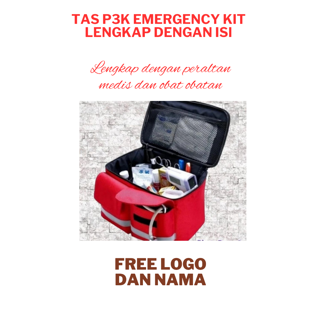 Tas Emergency Kit Complete /Tas Medis Perawat Model Slempang / Emergency Kit Ambulance / Isi Paket S