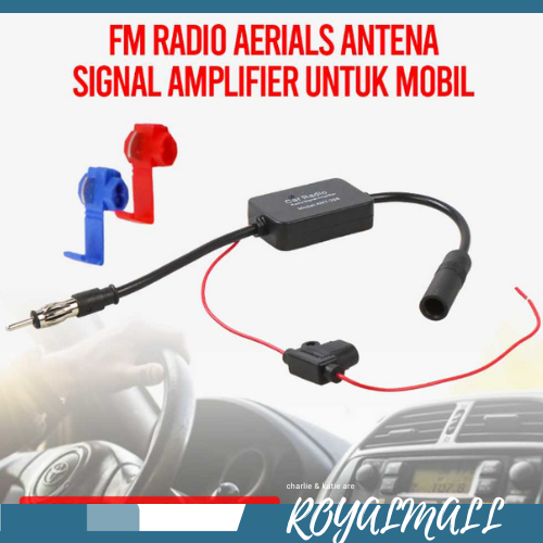 FM Radio Aerials Antena Signal Amplifier untuk Mobil / Antena Penguat Sinyal Signal Radio FM Amplifi