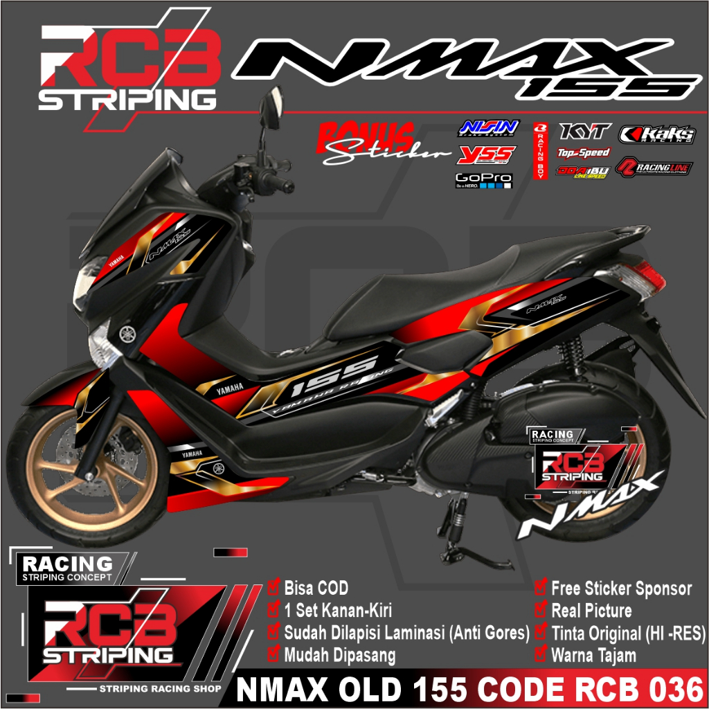 COD Stiker nmax 155 sticker striping body yamaha nmax 155 SETIKER STRIPING NMAX 155