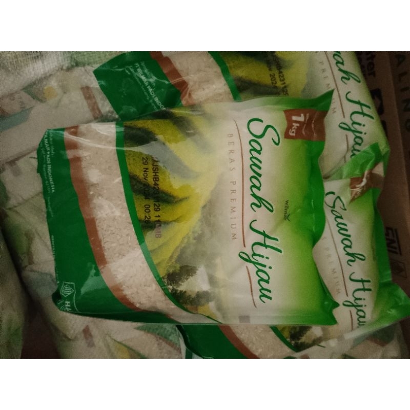 

Beras sawah hijau 1 kg ( isi 8 )