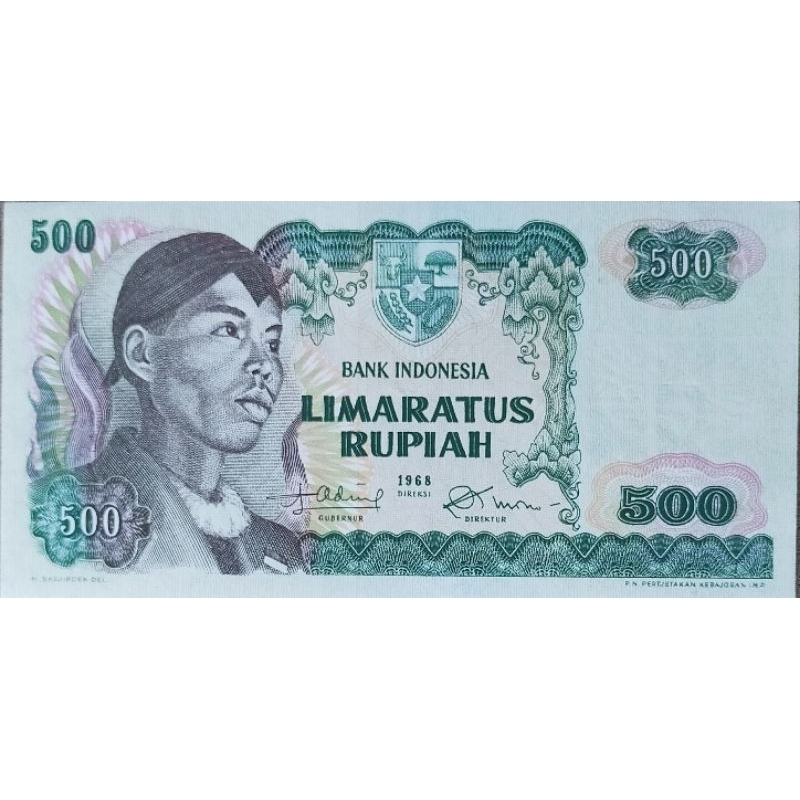 Uang Kuno 500 Rupiah Tahun 1968 Seri Sudirman Grade UNC Ready