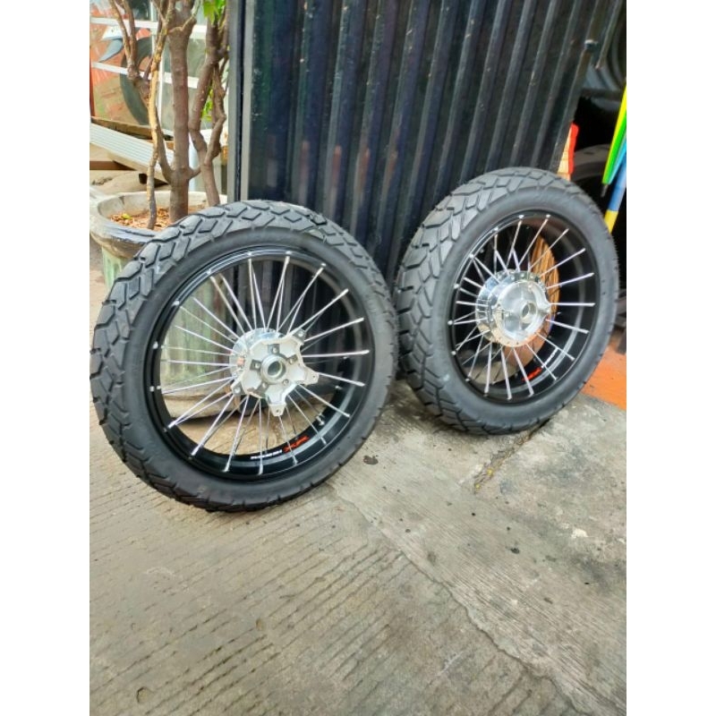 VELG JARI JARI TUBLES CB150X LENGKAP BAN DUAL PURPOSE  PNP CB 150 X VELG XR JARI2 & BAN DUAL PURPOSE