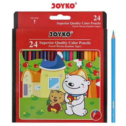 

Pensil Warna / kellir kayu / 24 warna Panjang Joyko CP-24PB