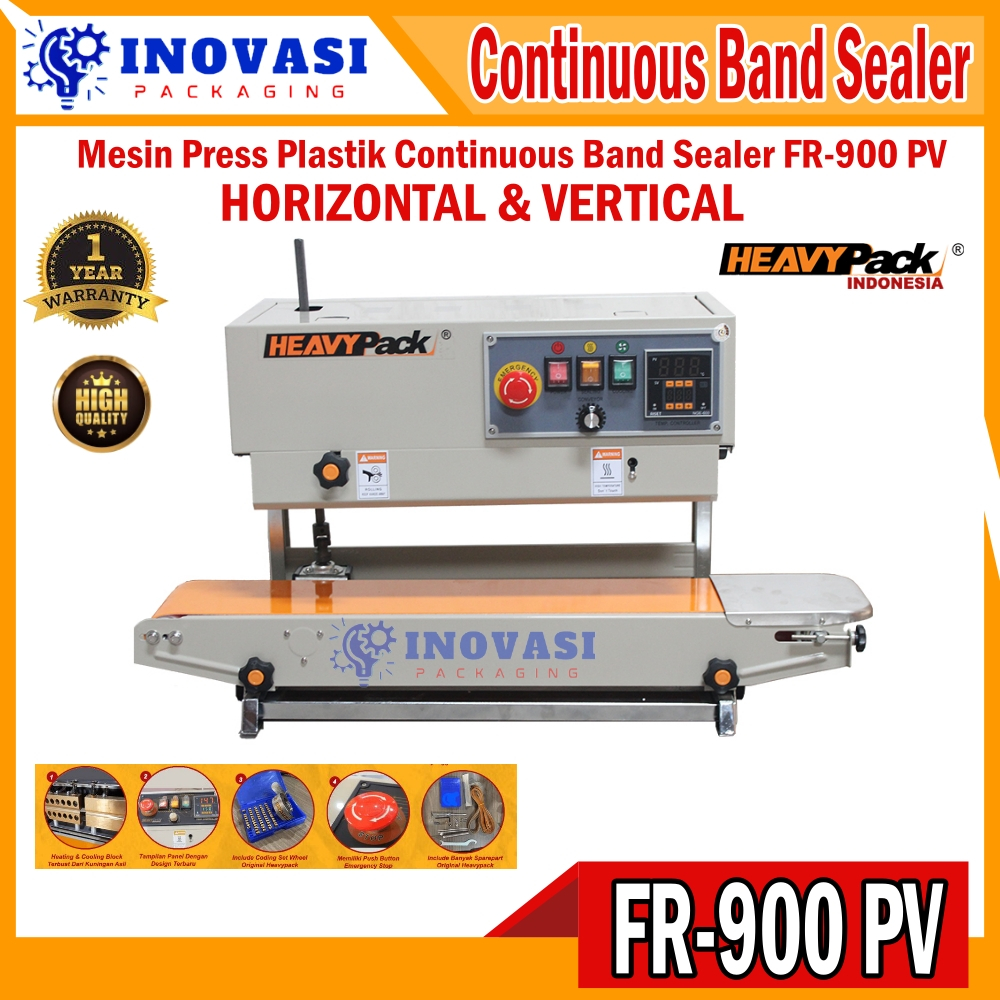 Continous Band Sealer FR-900 PV Vertikal Mesin Pres Segel Plastik