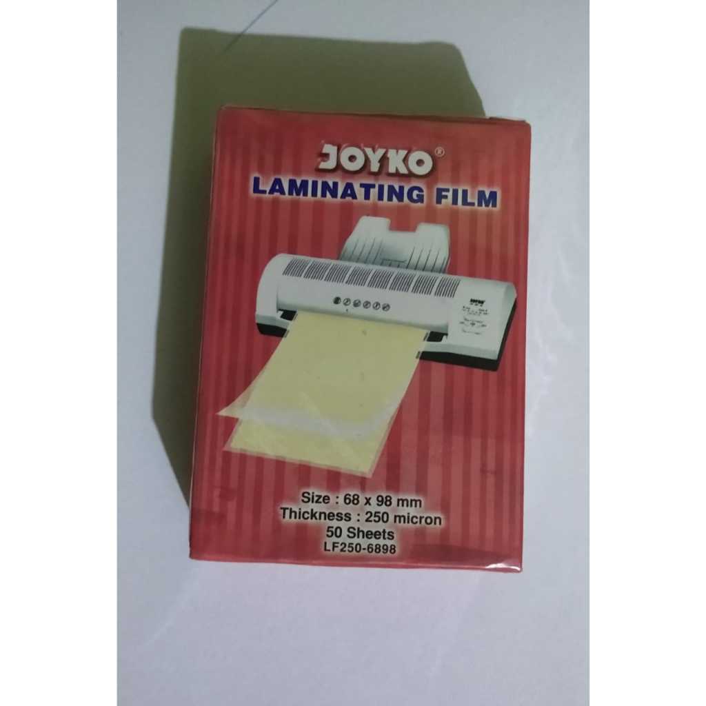 LAMINATING FILM UKURAN KTP / PLASTIK LAMINATING KTP 250 MICRON ISI 50 LEMBAR