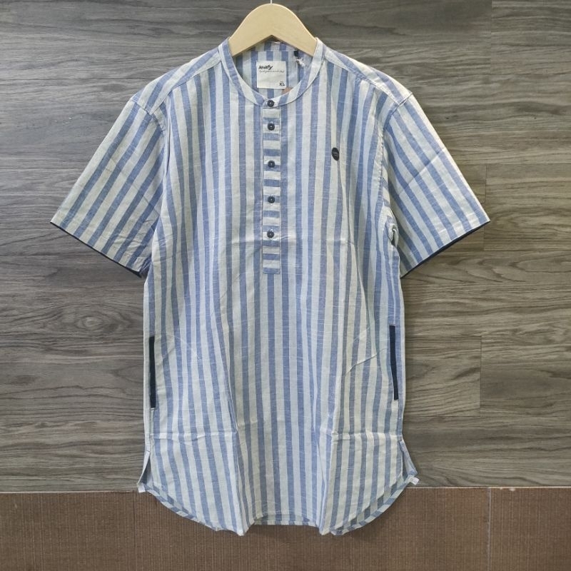 Leafy Kemko Kurta Kasual Pria Distro Moderen Terbaru Dan Terlaris Kemeja Koko   Premium Model Terbar