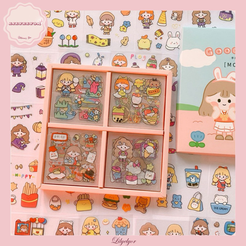 

[Lilyelyor] (5 lembar) Stiker Karakter stiker tempel dekoratif waterproof Stationery